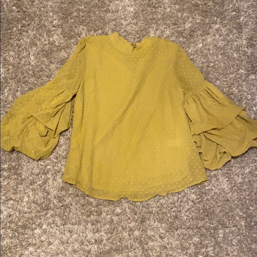 Ruffled sleeve blouse